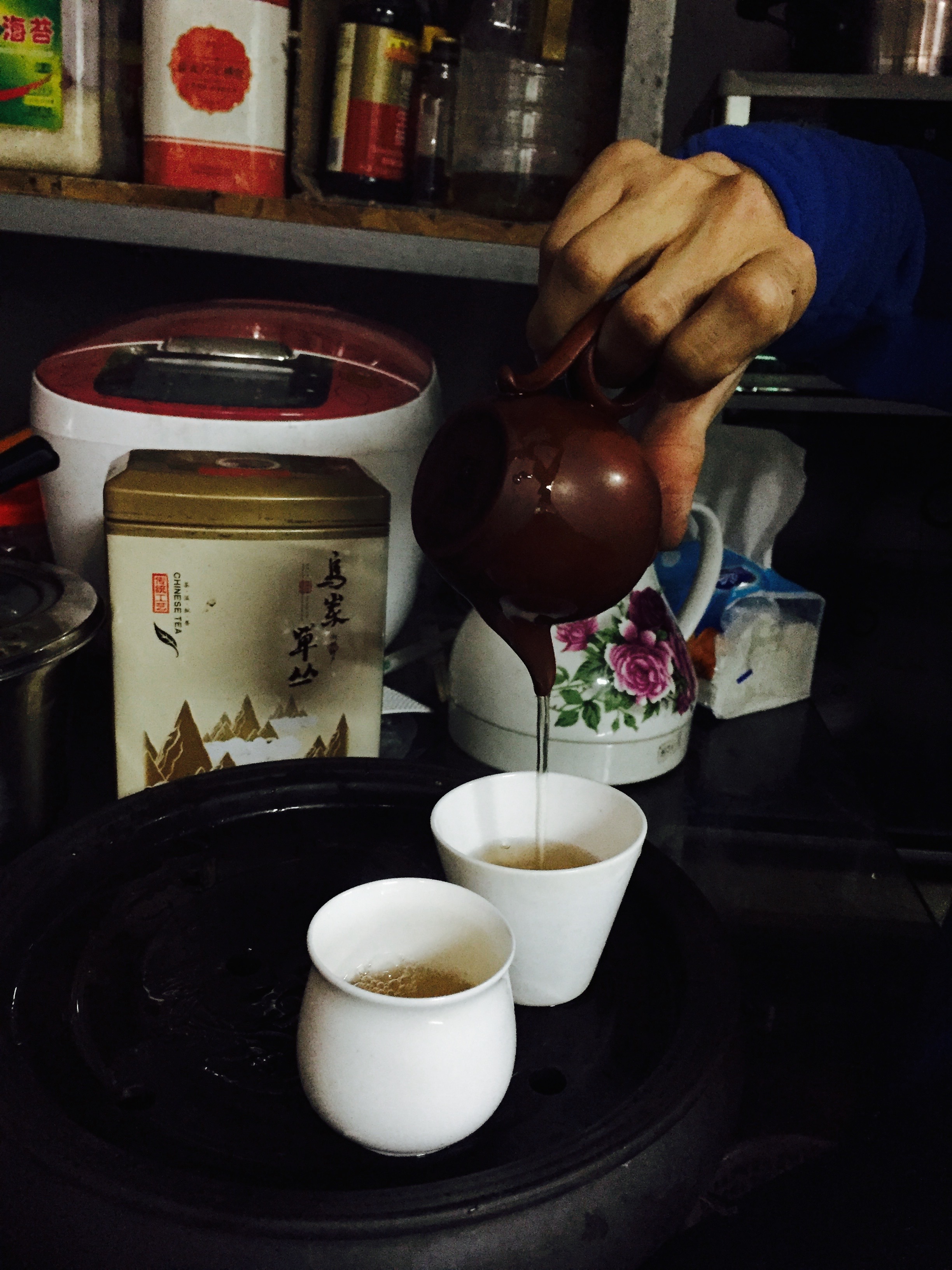 Drinking tea with mah teach! 