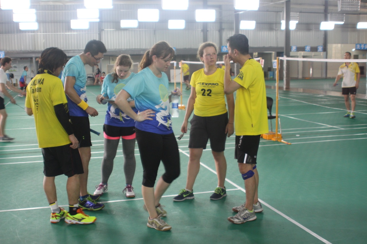 We also had an injury early on! Poor Barbora (center) twisted her ankle. It wasn't serious enough to go to the hospital, but she couldn't continue and her teams had to forfeit their games. 