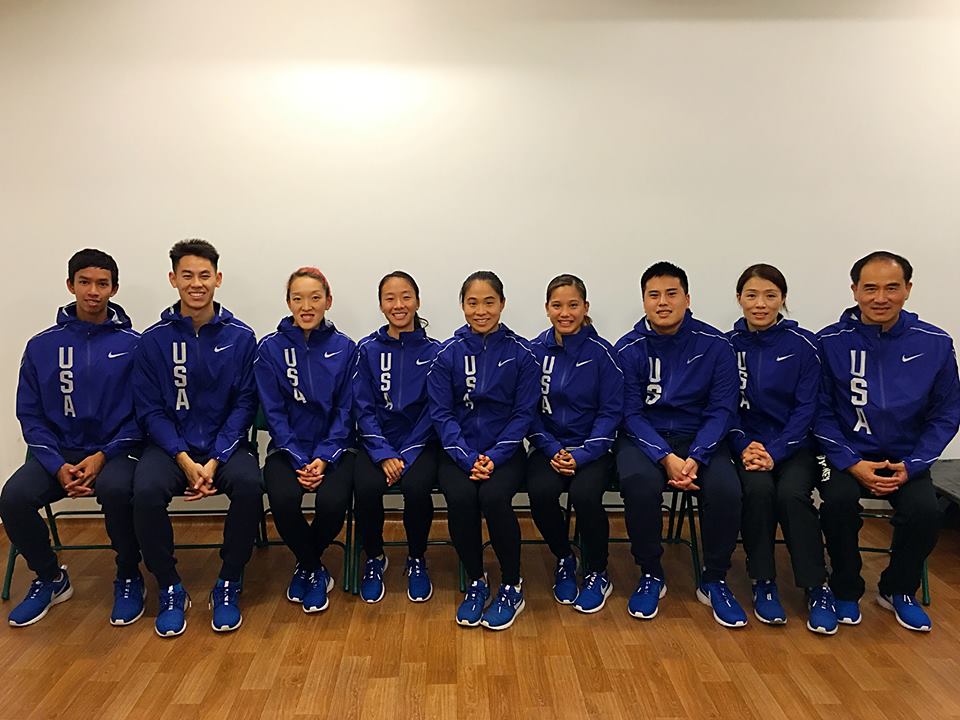 An Olympic team or a group of people waiting at the DMV? It's hard to tell...